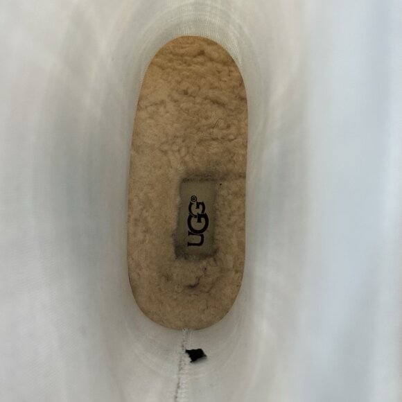 UGG Shaye Tan Clear Plaid Waterproof Rubber Tall Rain Boots - Women's Size 7 - Picture 7 of 11